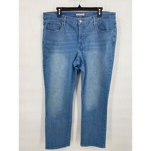 Levi's 314 Shaping Straight Womens 22W Jeans Blue Light Wash Stretch